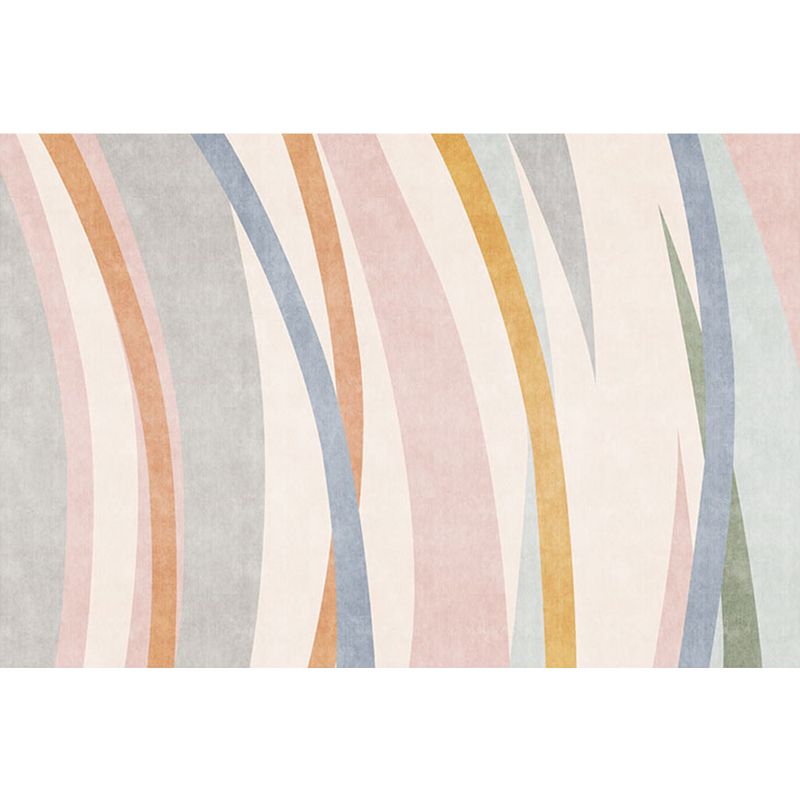 Colorblock Rug Polyester Modern Rug Washable Anti-Slip Pet Friendly Area Rug for Living Room