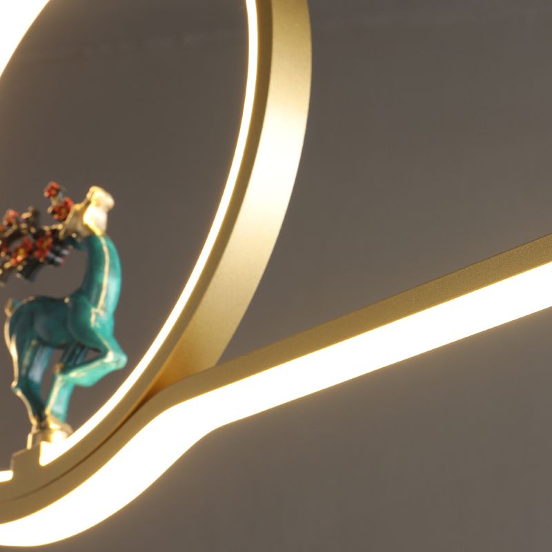 Estilo contemporáneo Luces colgantes de forma lineal Metal Lighting de 2 luces