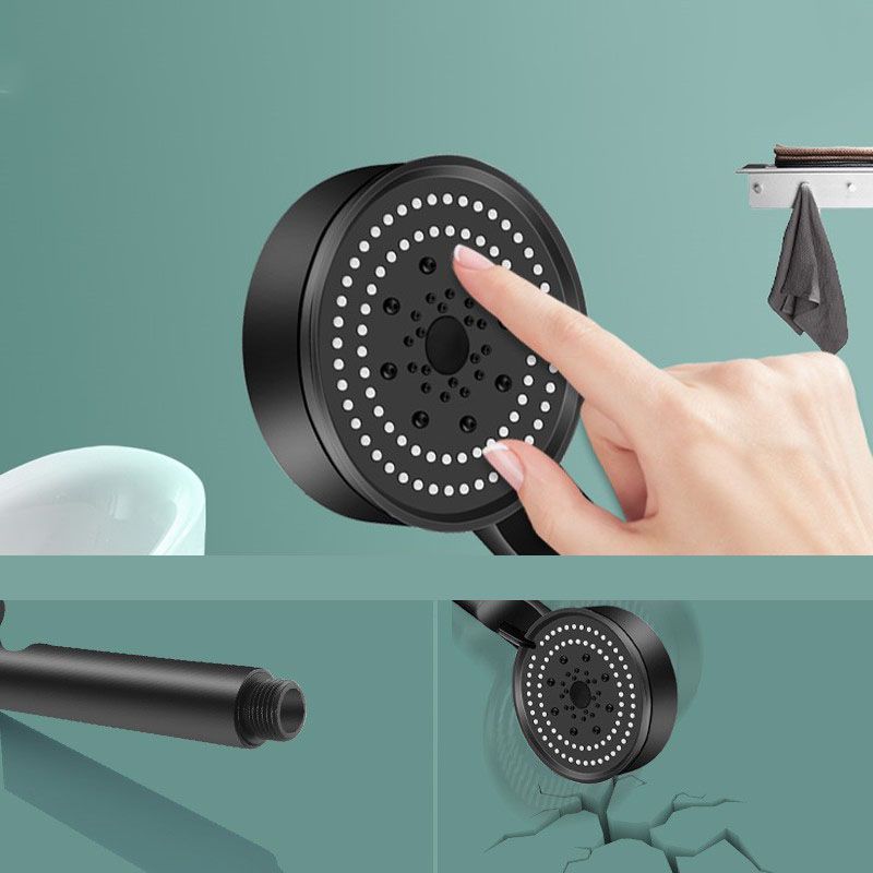 5 Sprays Round Shower Head Pressurized Scrub Hand-held Shower Head