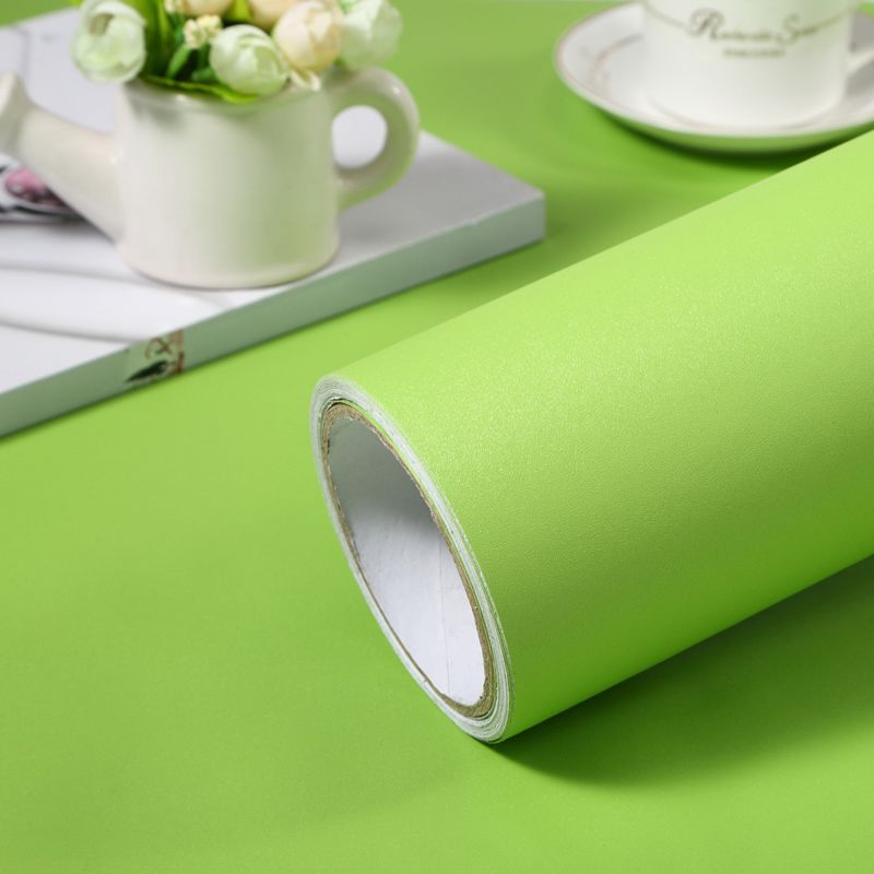 Scandinavian Wallpaper Roll Solid-Colored Self Stick Wall Covering, Multi-Colored