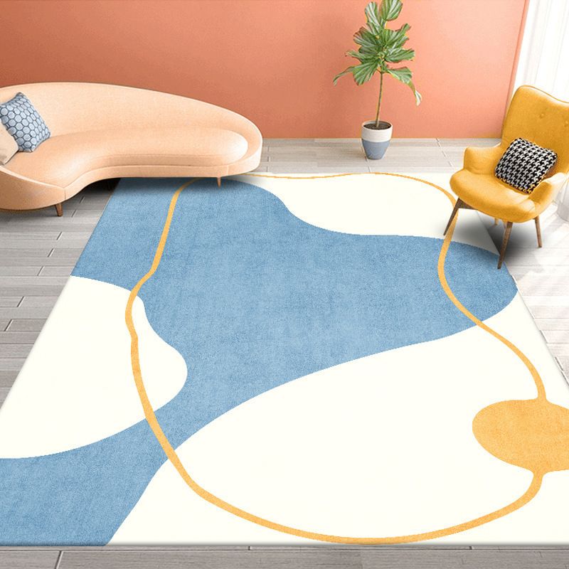 Dark Green Color Piece Carpet Polyester Modern Carpet Washable Carpet for Drawing Room