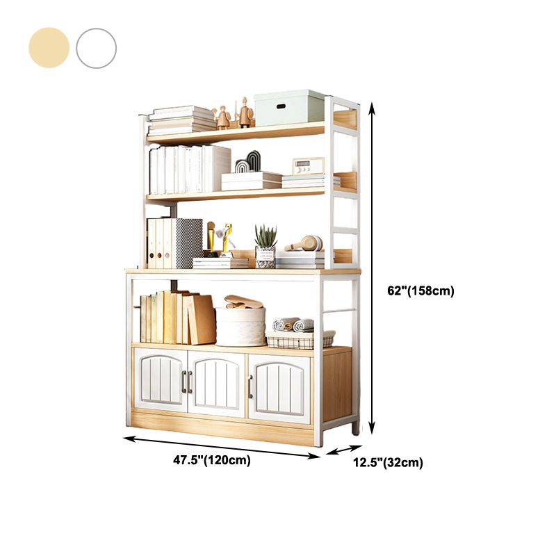 Modern Metal Book Shelf Home Open Back Bookcase with Shelves