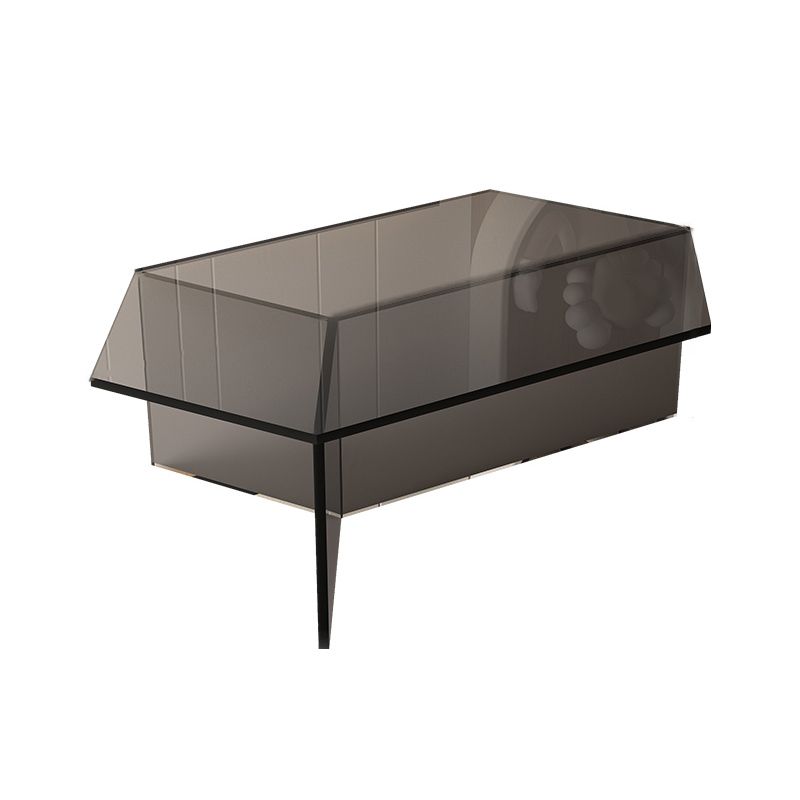Acrylic Clear Coffee Table Modern Cocktail Table for Living Room