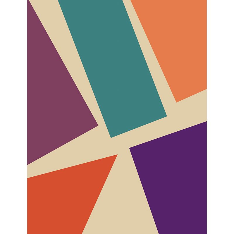 Abstract Geometry Mural Wallpaper Environment Friendly Bedroom Wall Mural