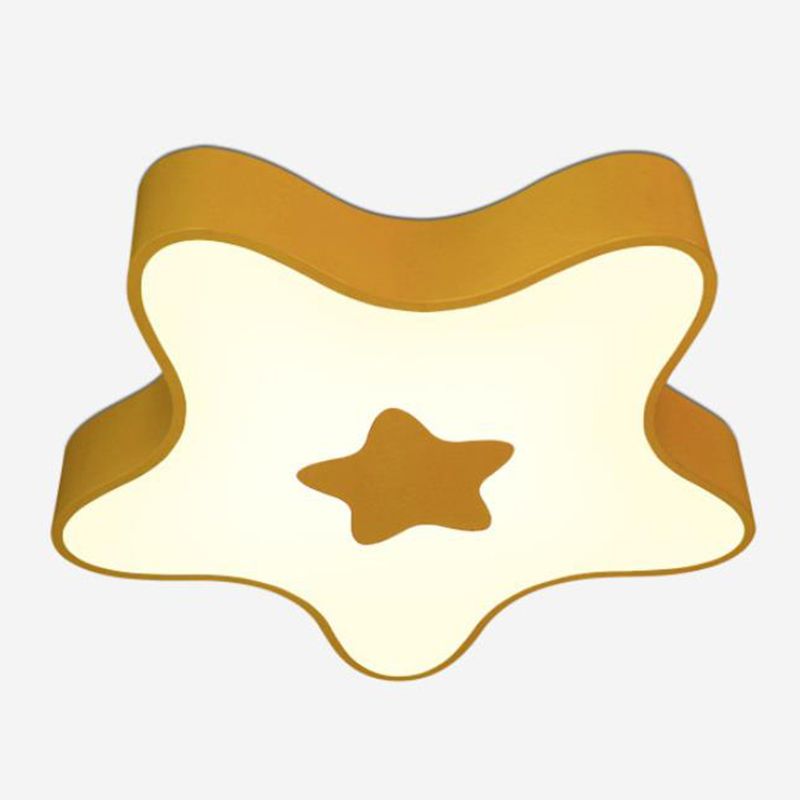 Plafonnier métallique en forme d'étoile pour enfants à montage encastré à LED pour jardin d'enfants