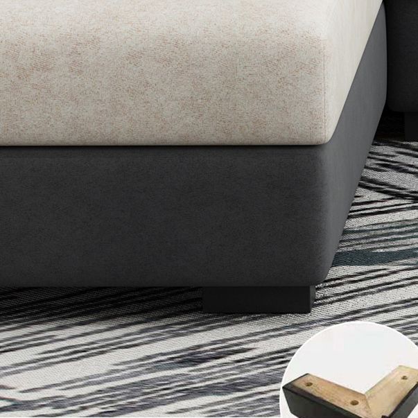 Modular Sewn Pillow Back Bench Seating Recessed Arm Assembled Settee Furniture