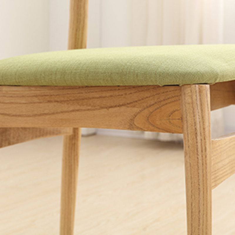 Chaise de salle à manger scandinave en lin, finition mate, chaise de salle à manger à dossier ouvert