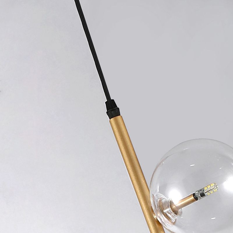 Round Glass Multi Light Pendant Contemporary Style Ceiling Pendant Light for Dinning Room