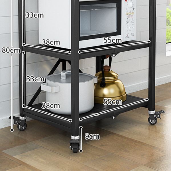 Modern Metal Prep Table Home Kitchen Prep Table with Shelves