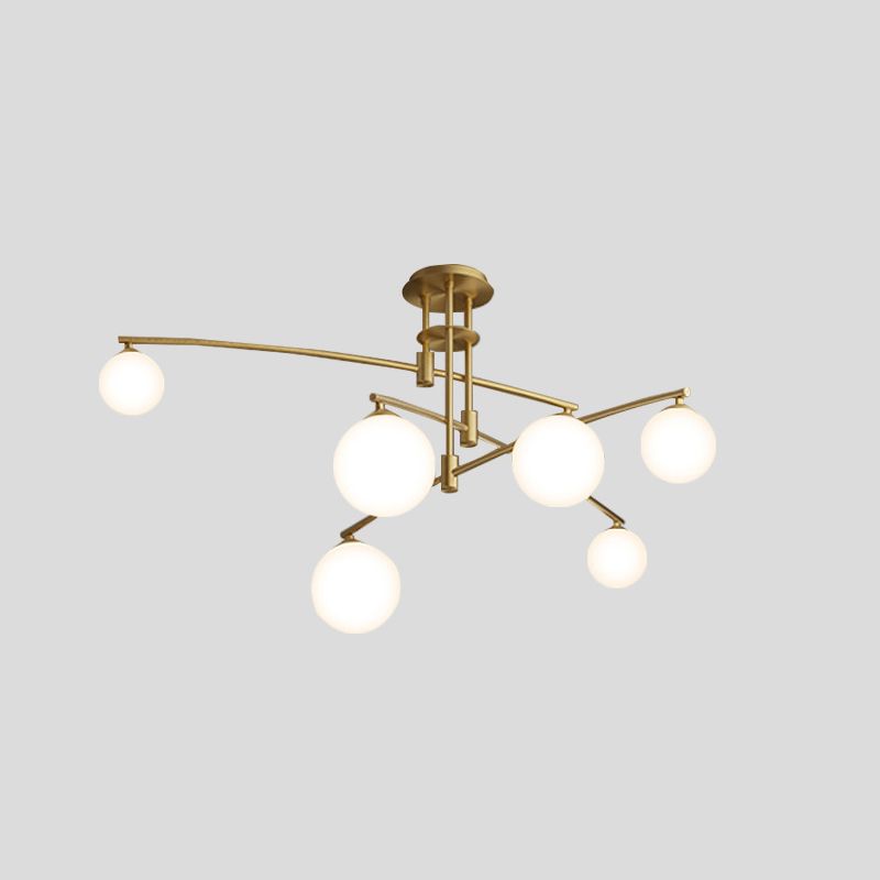 Postmoderne 3 -Tier -Kronleuchter -Leuchten Metall- und Glashängekronleuchter für Cafe