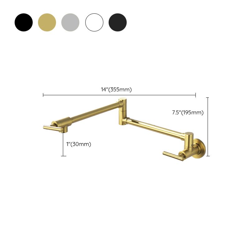 Modern Metal One Hold Wall Mounted Pot Filler Low Profile Filler