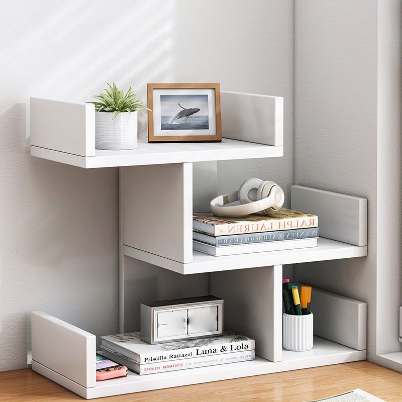 Engineered Wood Bookshelf Open Back Shelf Bookcase for Study Room