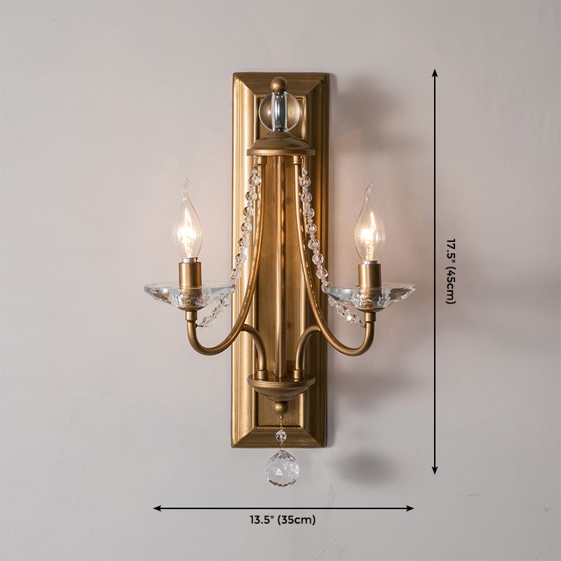 Rustic Golden/Silver Lighting Candle Style Antique Wall Light for Restaurant