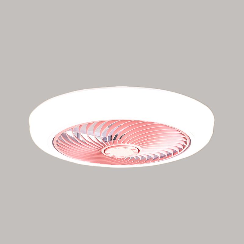 Macaron Flush Mount Deckenventilator Runde LED -LED -Halbflush -Licht mit Acrylschatten