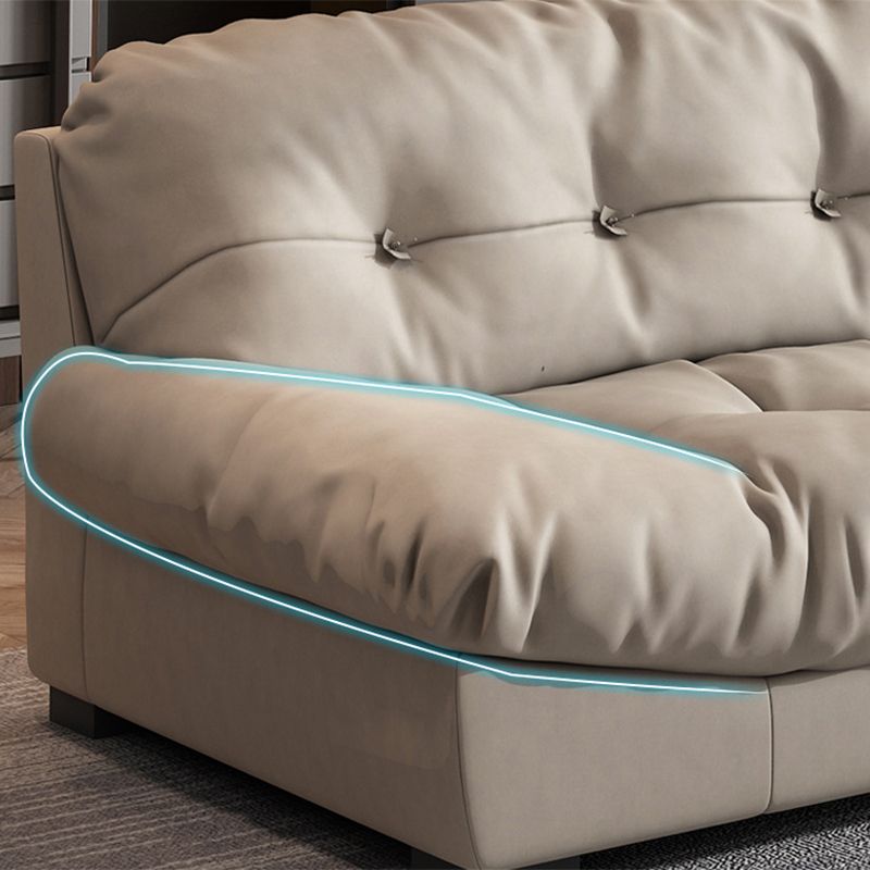 Contemporary Fabric Living Room Armless Tufted Split-Back Seating