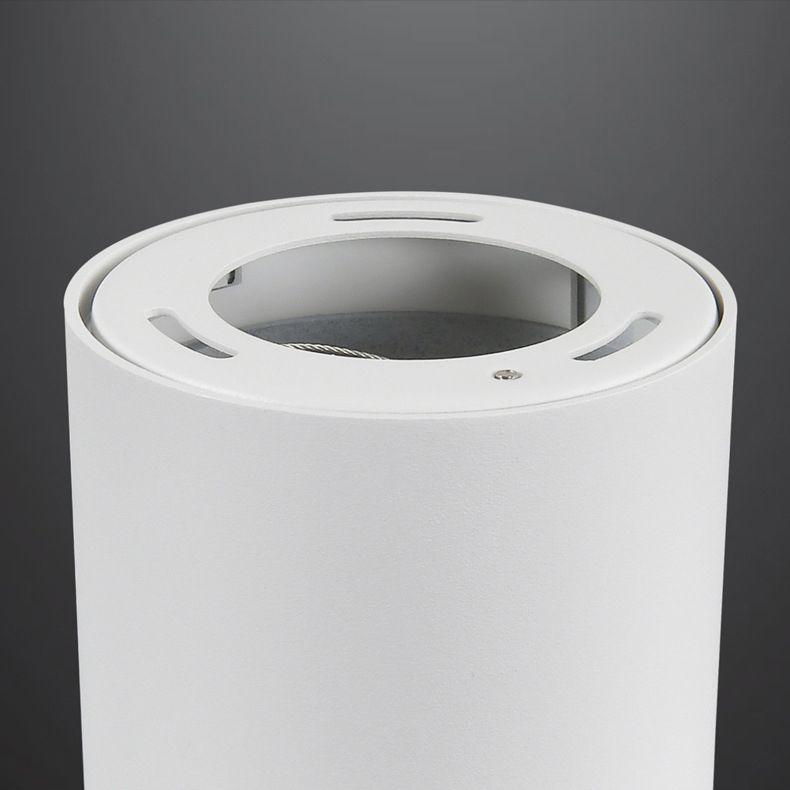 Lámpara de techo LED con forma de cilindro, montaje empotrado de 1 luz de aluminio moderno para hotel de pasillo