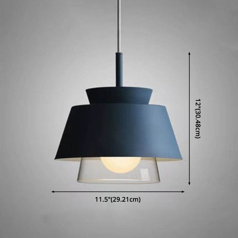 Modern Upside Down Trifle Pendant Light Metal Macarons 1-Light Pendant Lighting for Dining Room Table