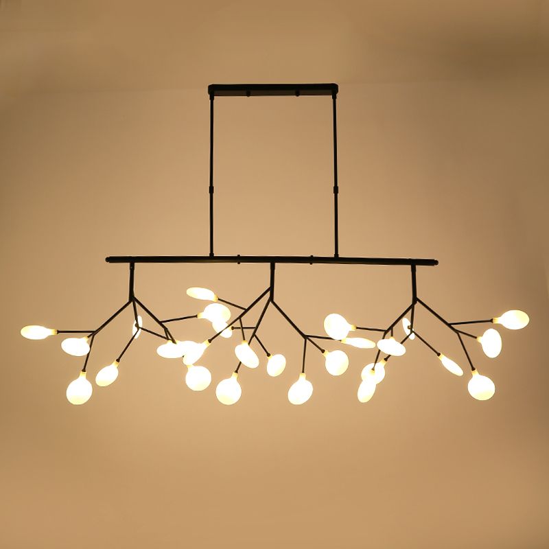 Heracleum Island Pendant Light Contemporary Metallic Dining Room Suspension Lamp