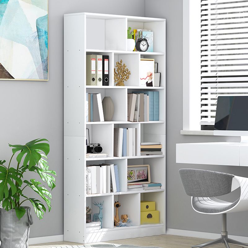 Closed Wood Bookcase Modern Minimalist Home Living Room Standard Bookshelf