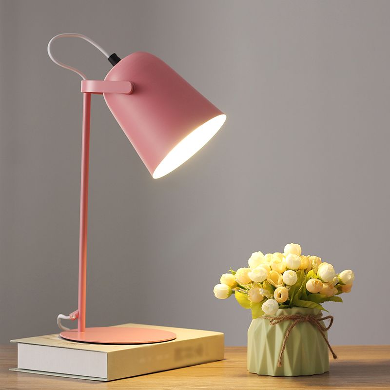 Cone 1 Light Nightstand Lamp Contemporary Metal Night Table Lamps for Bedroom