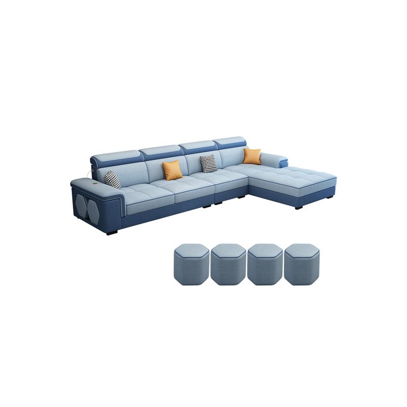 Modern 70"D L-shape Sectional Right Facing Sofa with Reversible Chaise for Living Room