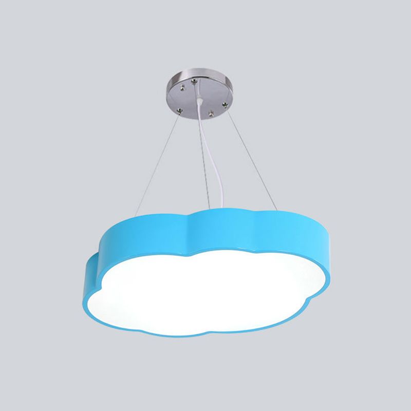 Simplicity Cloud Chandelier Lighting Acrylic Kids Bedroom LED Pendant Light Kit