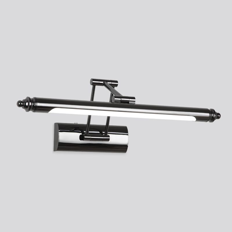 Black Traditional Style Sconce Light 1-Light Linear Wall Mounted Light for Bathroom