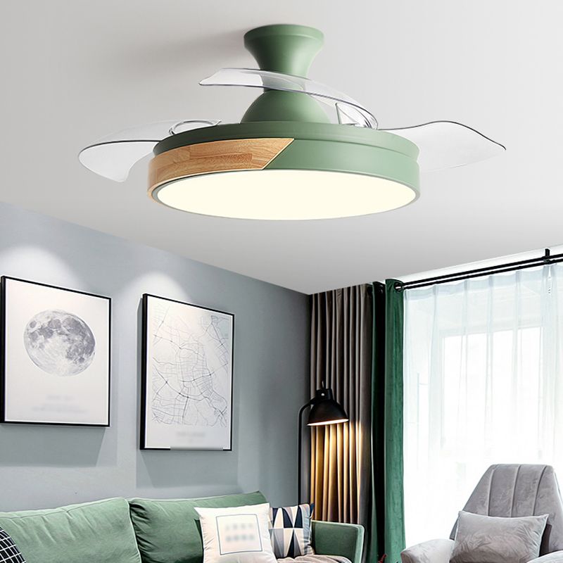 Minimalist Ceiling Fan Lamp Metal Living Room LED Ceiling Flush Mount