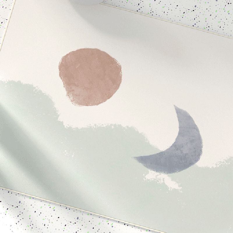 Minimalist Irregular Print Rug Apricot Tone Polyester Area Carpet Washable Rug for Living Room