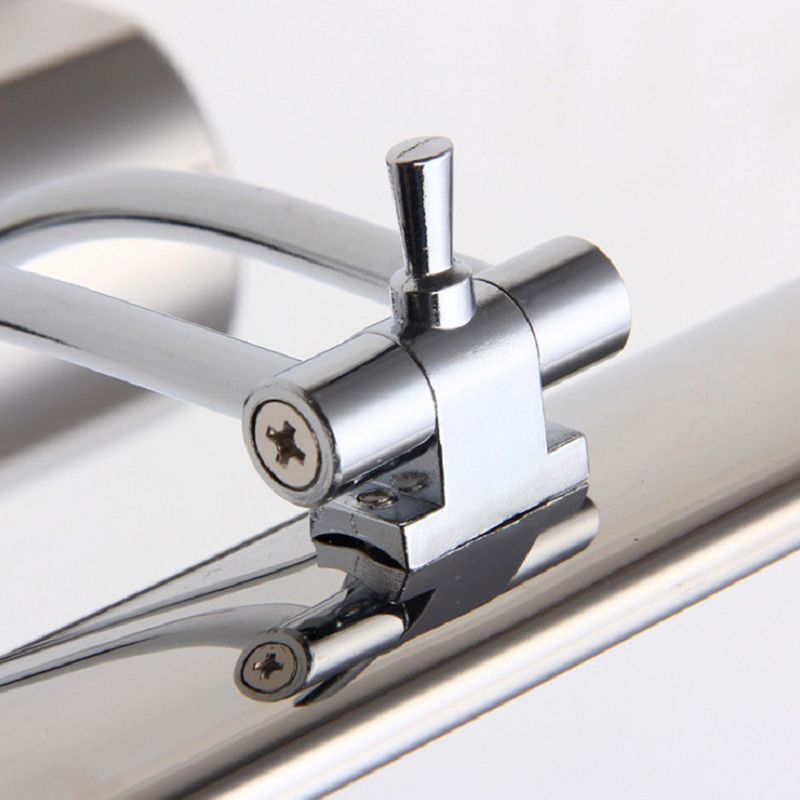 Modern Simplicity Elongated Vanity Light Fixture Stainless Steel Wall Lighting Fixtures for Bathroom