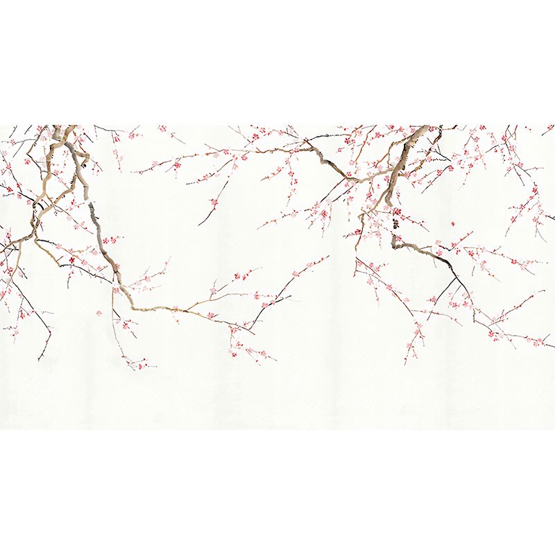 Photo Style Plum Blossoms Mural Full Size Wall Covering for Girl's Bedroom, Made to Measure