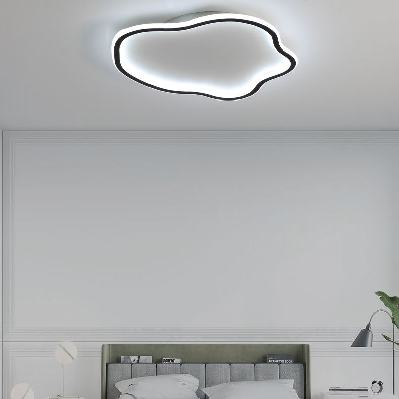 Lámpara de techo LED de aluminio, accesorios de iluminación de montaje empotrado sencillos para sala de estar