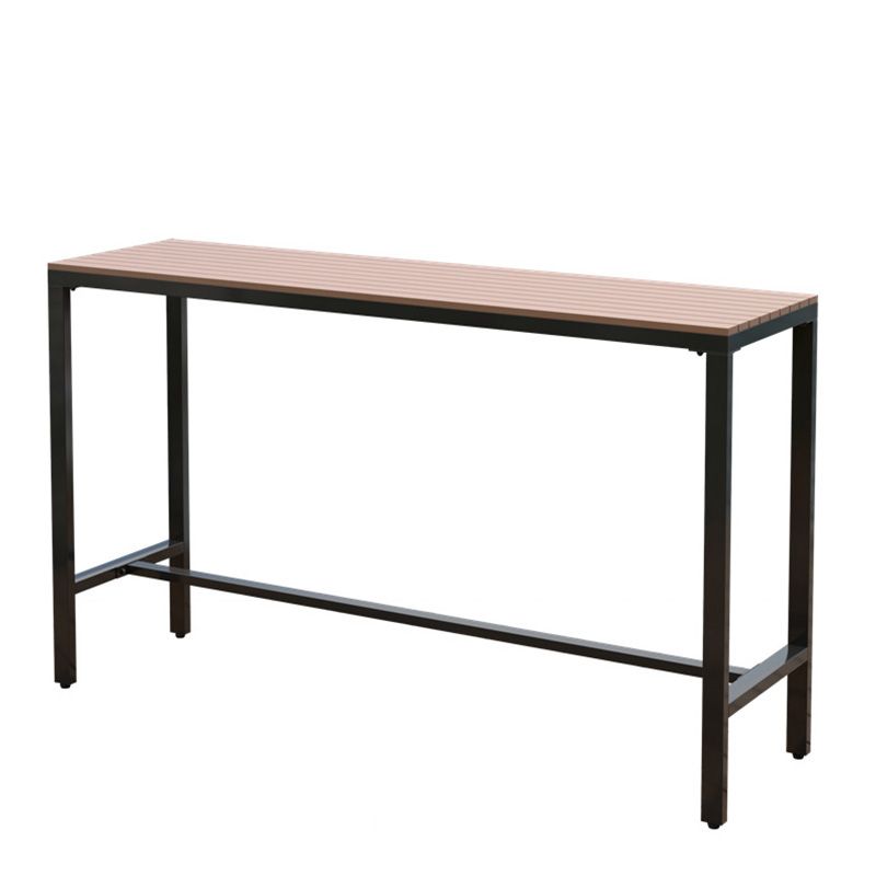 Industrial Bar-height Table with Black Legs and Metal Base Bar Table
