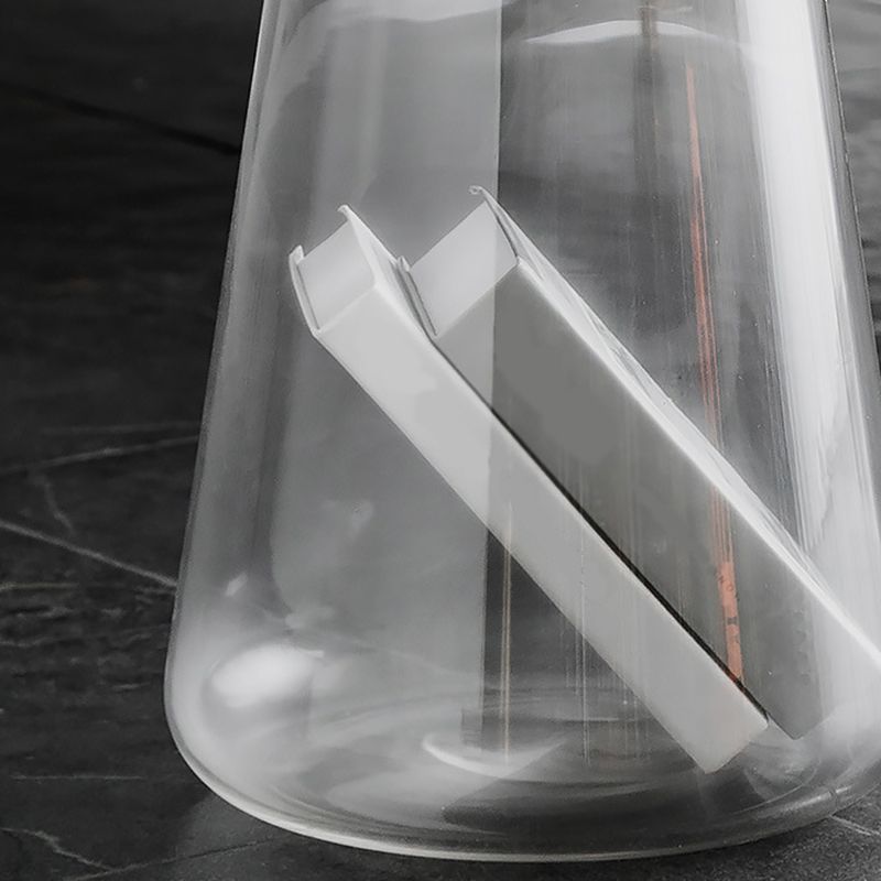 Pedestal Glass End Table Metal Top Round Side Table - 18.11" W x 18.11" D x 20.87" H