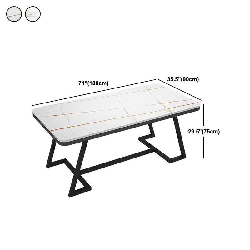 Modern 1/2/5/7 Pieces Dining Set White Stone Top Dining Furniture