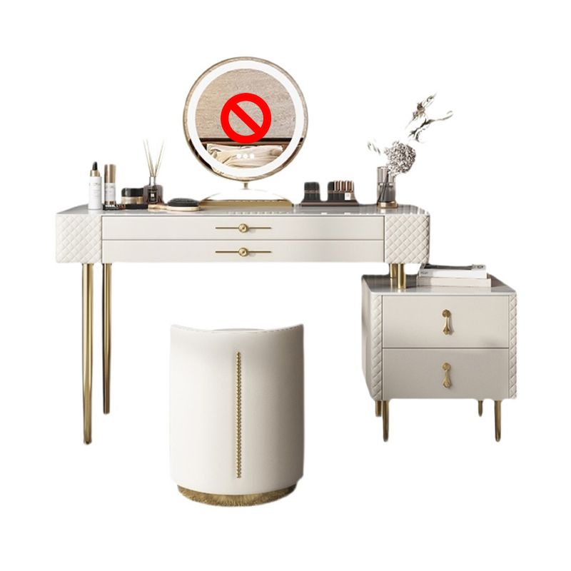 White Makeup Table for Bedroom With Drawer 15.74" W x 31.49" H