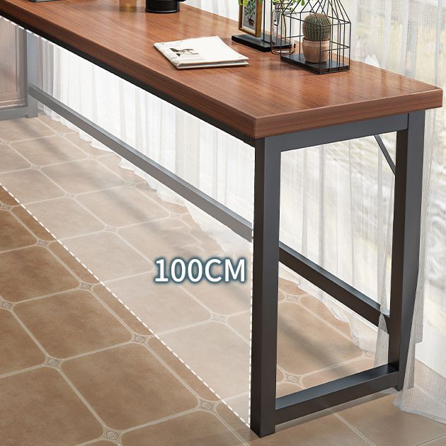 Modern Style Bistro Bar Table Rectangle Wooden Trestle Bar Table
