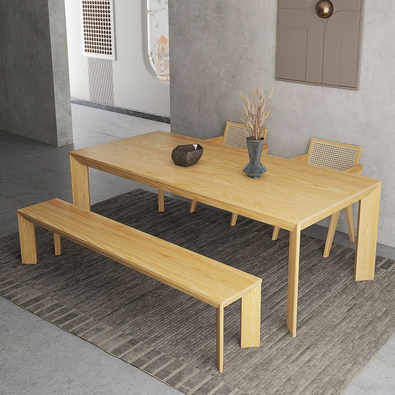 Industrial Dining Room Table Solid Wood Rectangle Dinette Table for Home