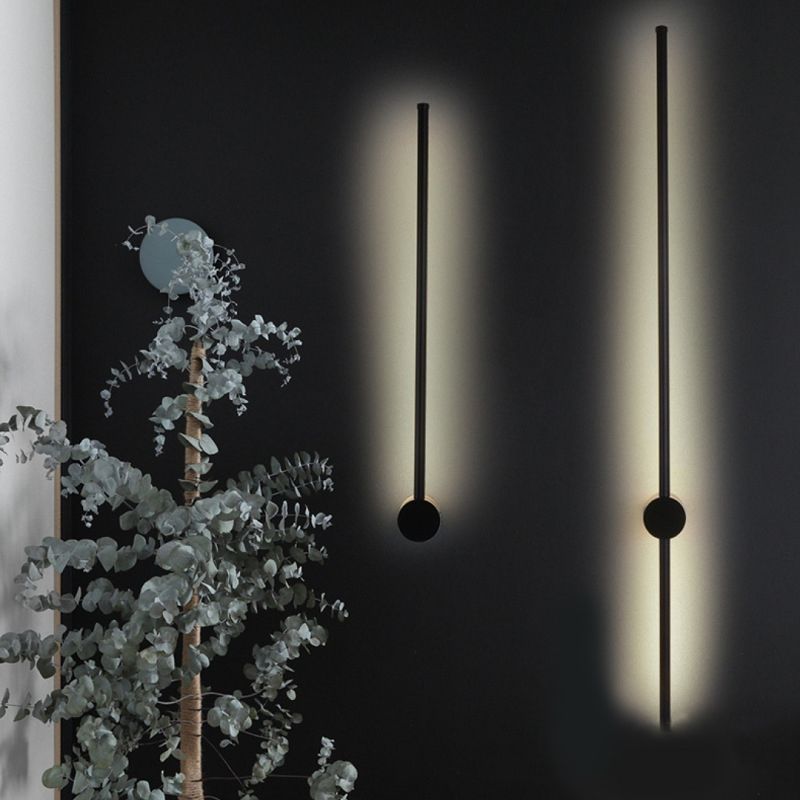 Lámina de pared de línea LED de minimalismo nórdico diseño rotativo