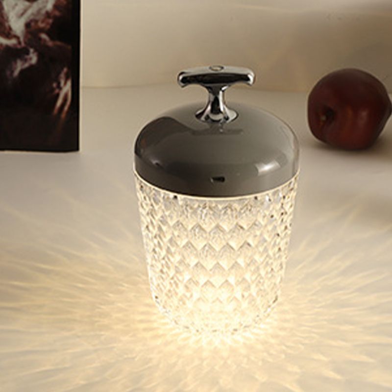 Lámpara de mesa de forma única al estilo moderno de luz acrílica luz de la mesa de luz