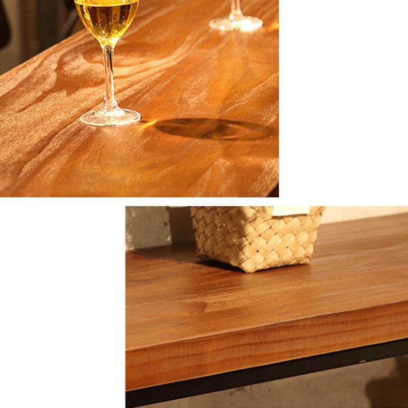 Modern Bar-Height Table Solid Wood Top Bistro Table for Patio Use