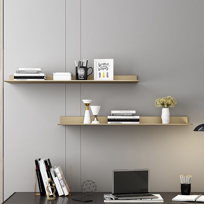 Metal Bookshelf Wall Mounted Contemporary Bookcase for Home Office
