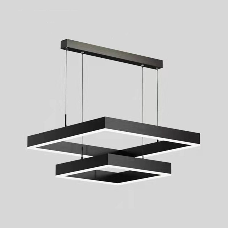 Lámparas de lámparas cuadradas de varios niveles Restaurante moderno