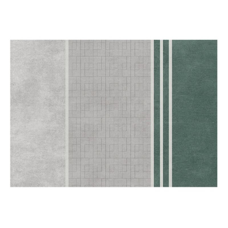 Grey Modern Rug Polyester Line Rug Tear Resistant Rug for Living Room