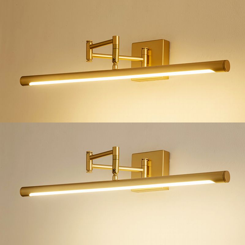 LED acrylique Application murale extensible dans la simplicité moderne Lumière murale linéaire en fer forgé pour salle de bain