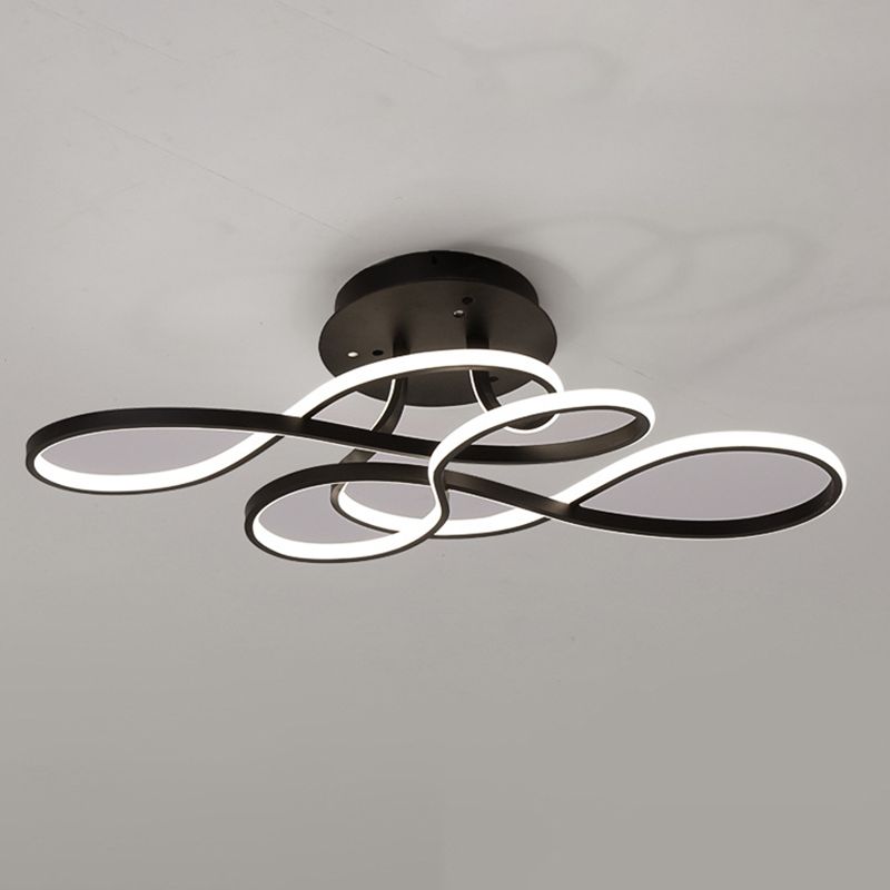 Spring Semi Flush Light Fixture Minimalistic Acrylic LED Semi Flush Mount Ceiling Fixture
