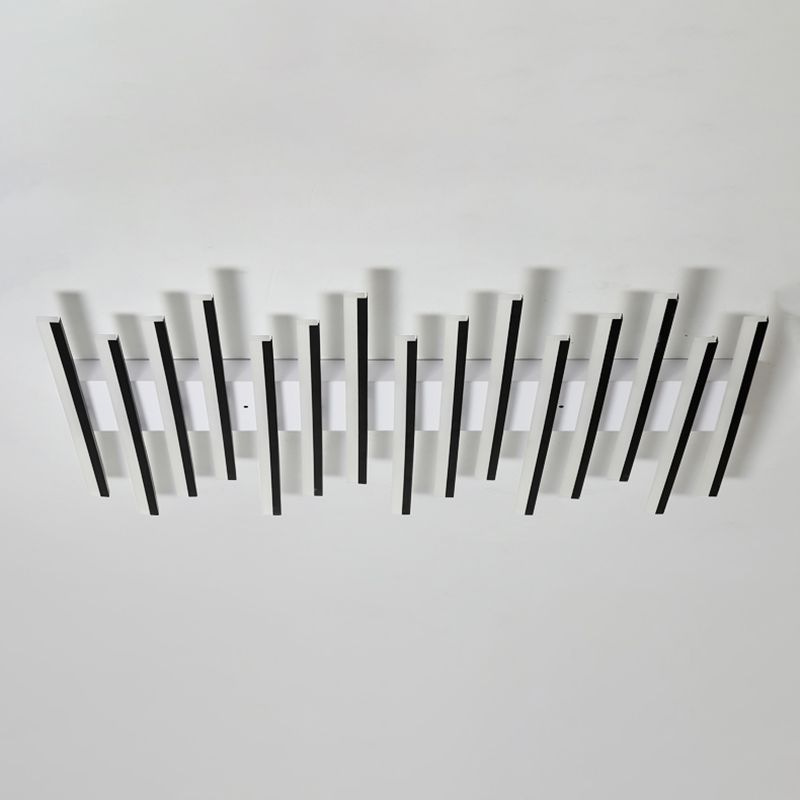 Luminaires encastrés en métal, plafonniers linéaires modernes pour chambre à coucher avec abat-jour en acrylique