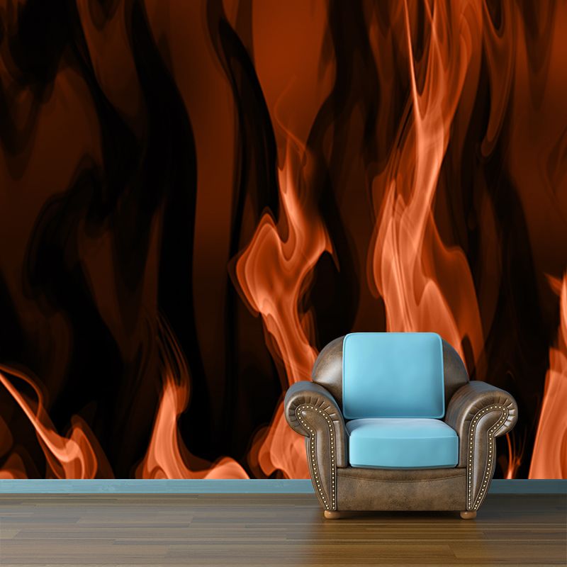 Modern Style Photography Mural Wallpaper Flame Indoor Wall Mural