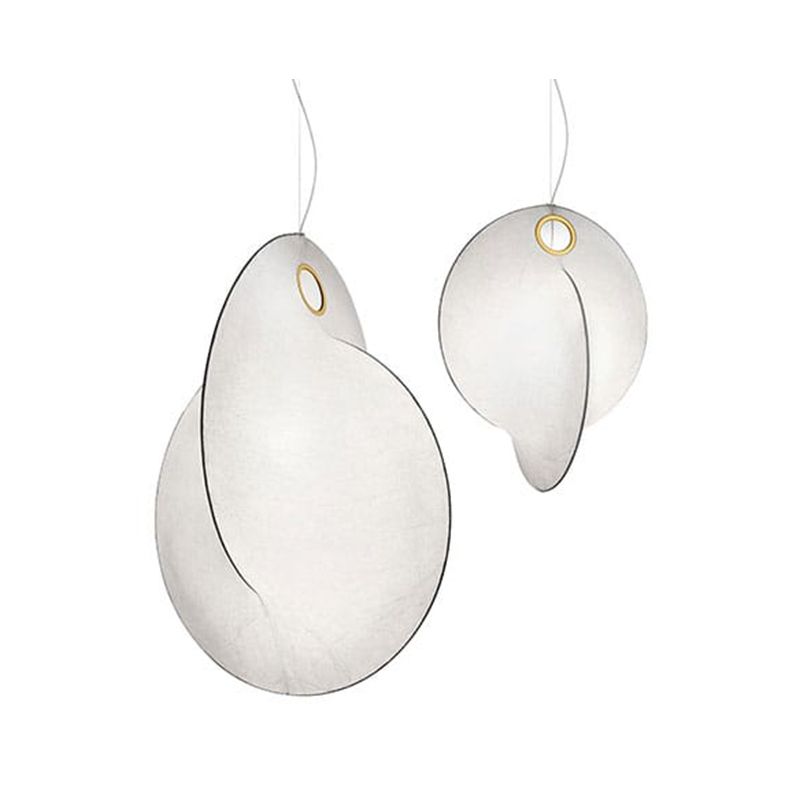 Onregelmatige gevormde zijderupsen hanglamp 1-licht hedendaagse stijl eenvoud hangend licht in het wit