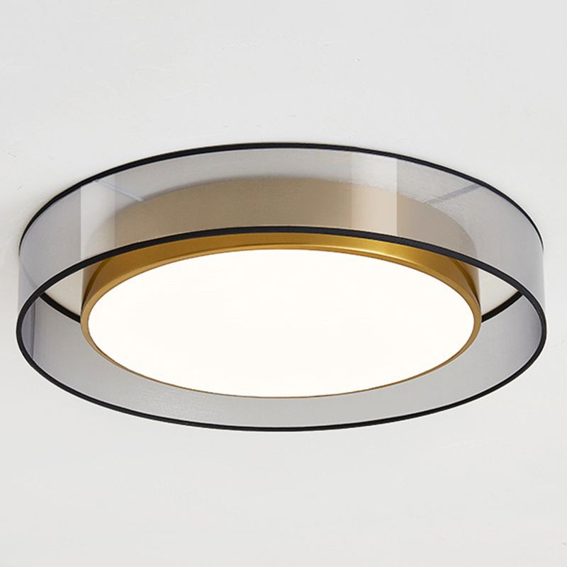 Luxe messing inbouw plafondlamp LED elegante plafondmontage lichtarmatuur voor woonkamer